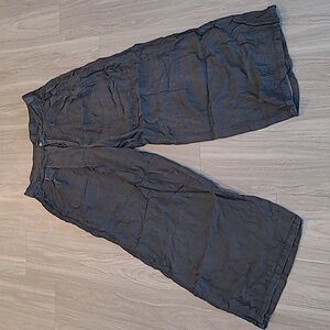 Wide leg, flowy, high rise black jeans